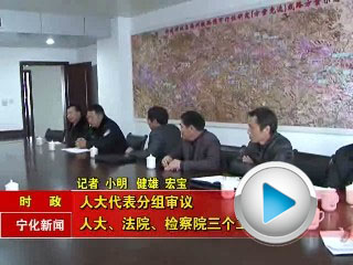 人大代表分組審議人大、法院、檢察院三個(gè)工作報(bào)告