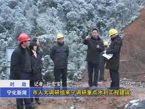 市人大調研組來寧調研重點水利工程建設