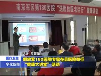 解放軍180醫院專家在縣醫院舉行“健康大講堂”活動