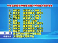 我縣參加長征精神紅色旅游火炬傳遞火炬手產生