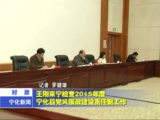 王剛來寧檢查2015年度寧化縣黨風廉政建設責任制工作