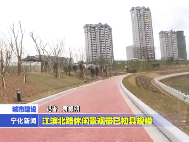 江濱北路休閑景觀帶已初具規模