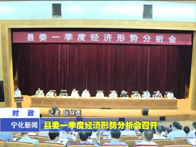 縣委一季度經濟形勢分析會召開