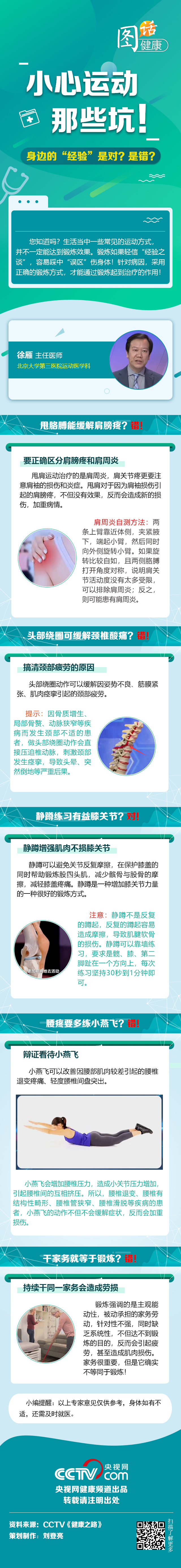 【圖話·健康】小心運動那些坑!身邊的“經驗”是對?是錯?