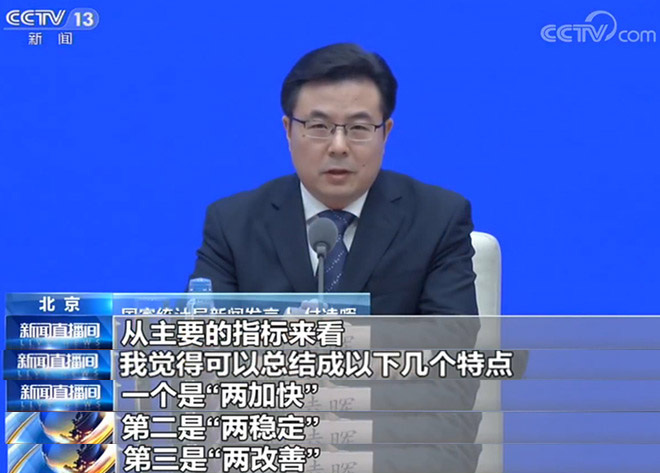 國家統計局：經濟運行穩中有進態勢進一步顯現