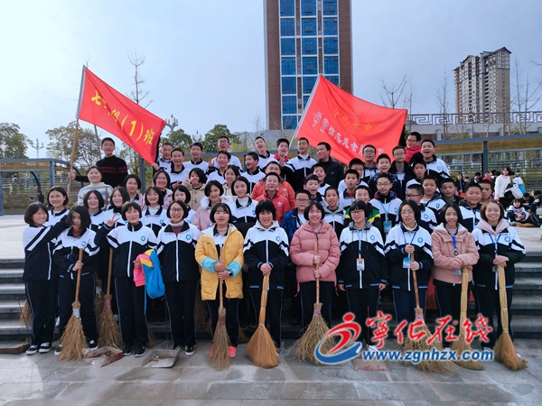 寧化七中230名師生街頭義務清掃