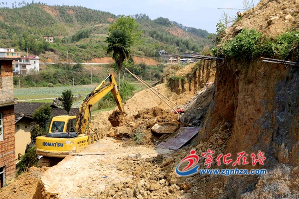 寧化安樂鎮地質災害工程治理項目建設有序進行