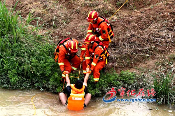 寧化開展防汛抗洪搶險常規演練