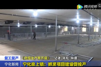 寧化泉上鎮：抓緊項目建設促投產