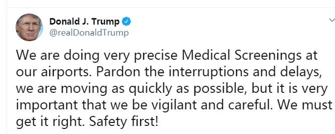 特朗普回應(yīng)美國進入緊急狀態(tài)后各地機場陷入混亂