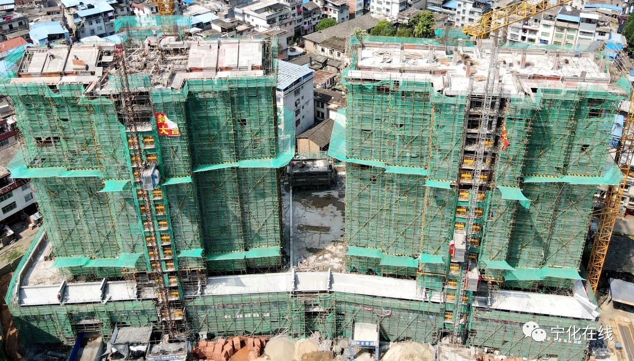 五比五曬|寧化金水河綜合批發(fā)市場項目主體封頂