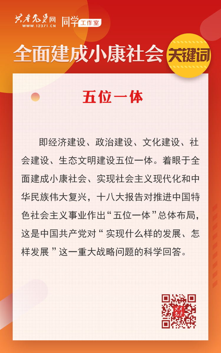 全面建成小康社會關鍵詞 | 8.五位一體