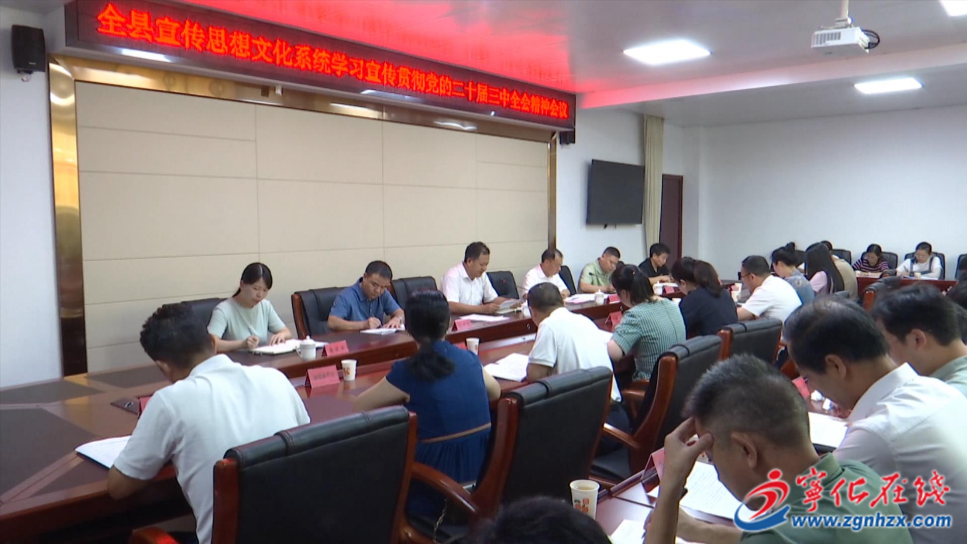 寧化召開宣傳思想文化系統學習貫徹黨的二十屆三中全會精神會議