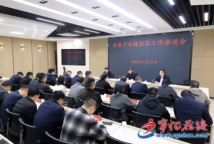 寧化縣產業鏈招商工作推進會召開