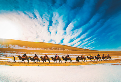 雪后大漠景更美