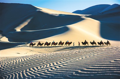 萬名游客大漠駝背上度春節