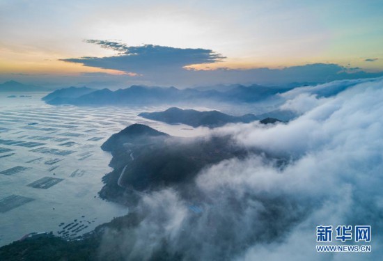 福建霞浦：落日漁歸